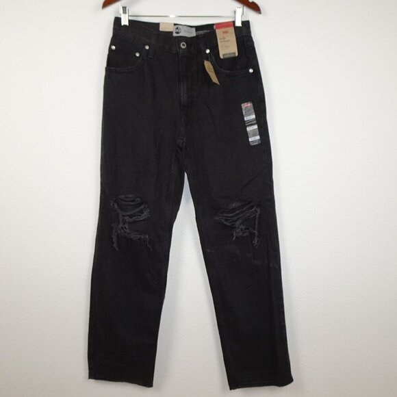 Levi's Baggy Jeans Men's Size 29x31 Black Denim Silvertab Distressed Straight - Picture 1 of 14